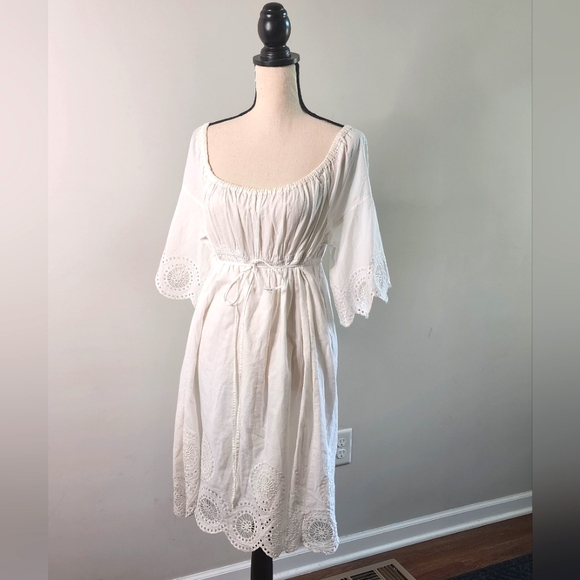 Hot & Delicious Dresses & Skirts - Cotton lace eyelet OTS dress